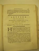 Articolo di lettera del P. G. Beccaria al sig. ab. Carlo Amoretti sulla luce delle lagrime britanniche SEGUE Lettera del sig. cavaliere Marsilio Landriani ad un suo amico nella quale gli espone il piano di una nuova opera sul barometro