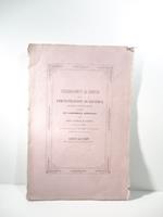 Rendimento di conto sulla amministrazione di giustizia nell'anno giuridico 1861 - 62 presentato all'assemblea generale della corte d'appello di Bologna il 5 novembre 1862 dal Comm. C. Bianchi di Castagnetto procuratore generale del Re. Mandato alle s
