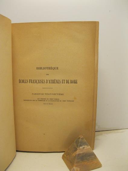 Les origines du senat romain. Recherches sur la formation et la dissolution du senat patricien - copertina