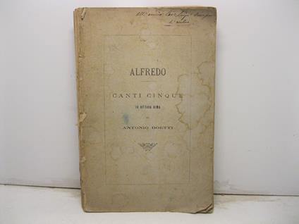 Alfredo. Canti cinque in ottava rima - copertina
