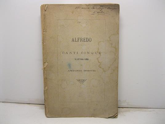 Alfredo. Canti cinque in ottava rima - copertina