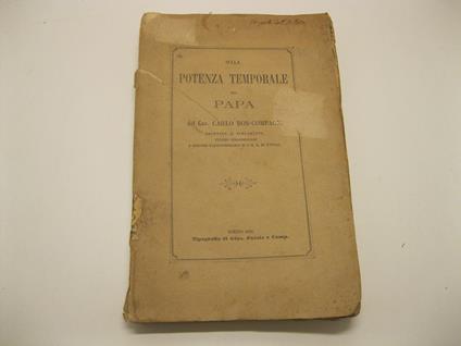 Sulla potenza temporale del Papa - copertina