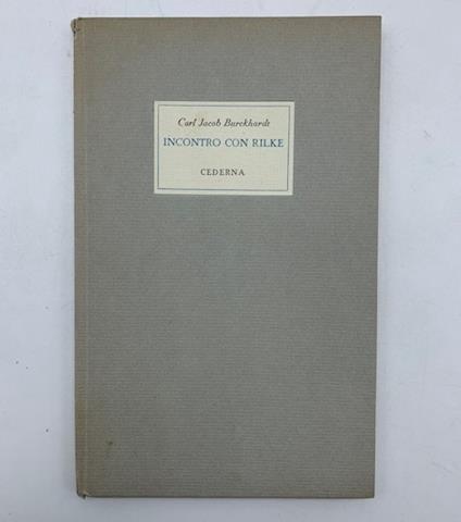 Incontro con Rilke - copertina