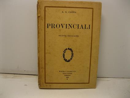 Provinciali. Nuova edizione - copertina