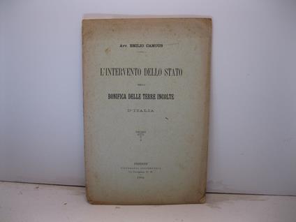 L' intervento dello stato nella bonifica delle terre incolte d'Italia - copertina