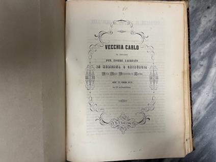 Vecchia Carlo da Chivasso per essere laureato in Medicina e Chirurgia nella Regia Universita' di Torino. Dell'olio di fegato di merluzzo - copertina