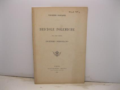 Briciole polemiche sul cosi' detto incendio neroniano - copertina