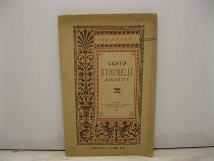 Cento stornelli nuovi - copertina