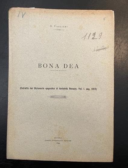 Bona dea - copertina
