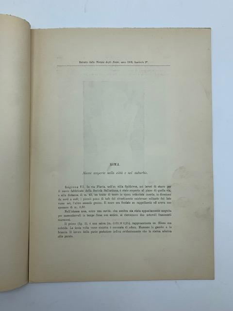 Roma. Nuove scoperte nella citta' e nel suburbio