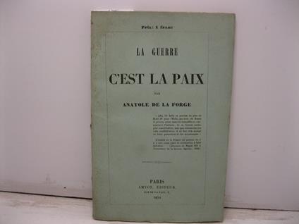 La guerre c'est la paix - copertina