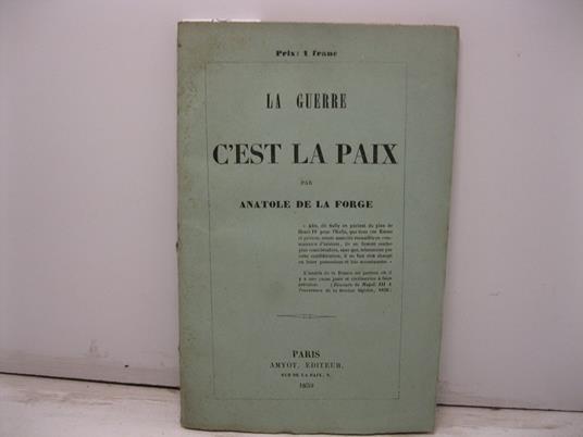 La guerre c'est la paix - copertina