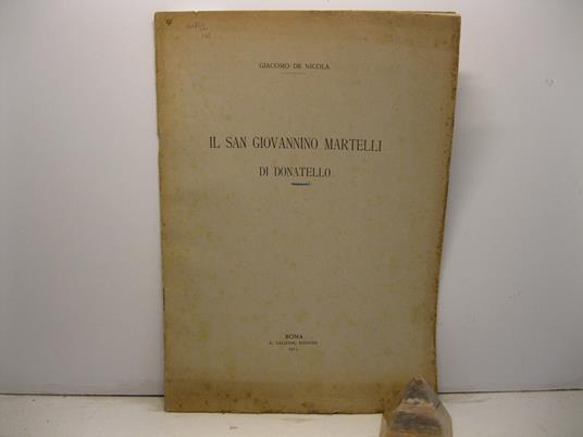 Il San Giovannino Martelli di Donatello - copertina