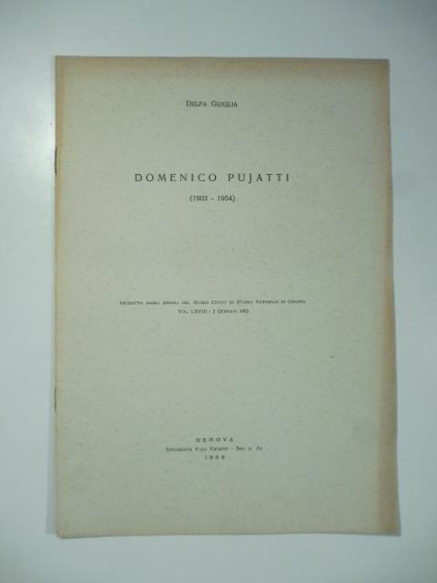 Domenico Pujatti (1903-1954) - copertina