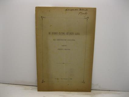 De duobus Catonis et festi locis ad Henricum Cocchia scripsit Petrus Ercole - copertina