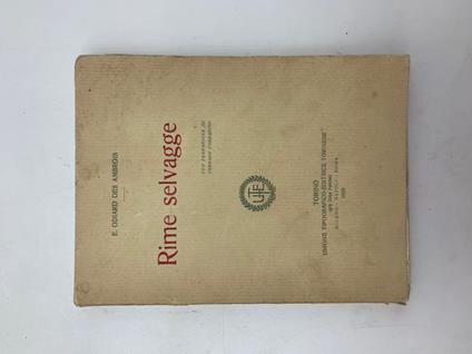 Rime Selvagge - copertina