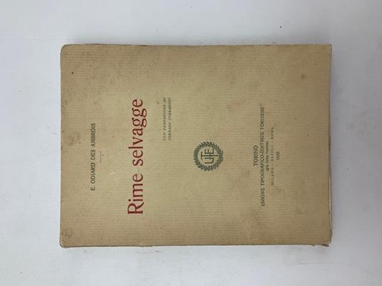 Rime Selvagge - copertina