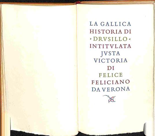 La Gallica historia di Drusillo intitulata Justa Victoria di Felice Feliciano da Verona [esemplare in pelle] - copertina
