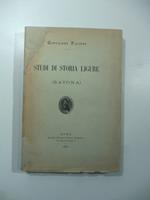 Studi di storia ligure. (Savona)