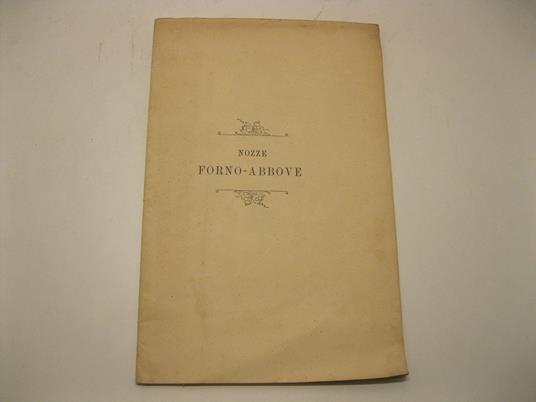 Spigolature poetiche. Nozze Furno-Abbove - copertina