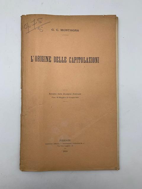 L' origine delle capitolazioni