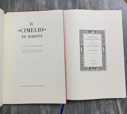 Cimelio tipografico-pittorico offerto agli augustissimi genitori del Re di Roma [ristampa anastatica] - copertina