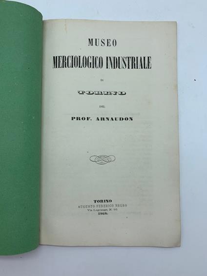 Museo merciologico industriale di Torino - copertina