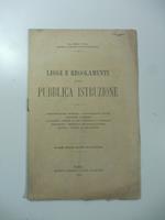 Leggi e regolamenti sulla pubblica istruzione