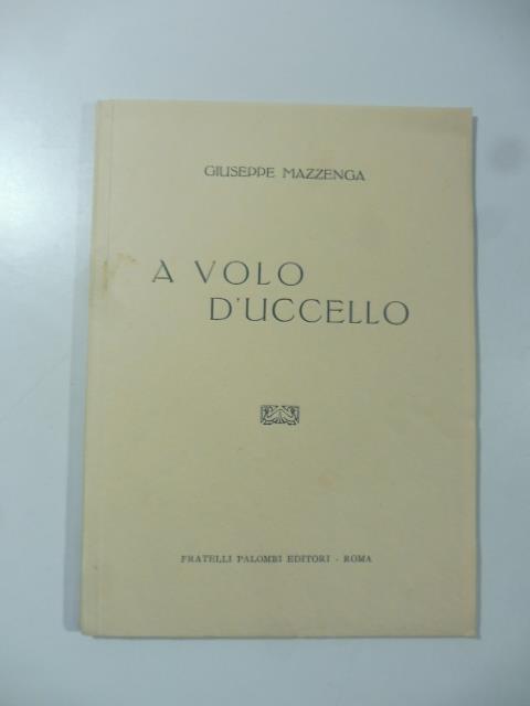 A volo d'uccello - copertina