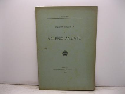 Ancora sull'eta' di Valerio Anziate - copertina