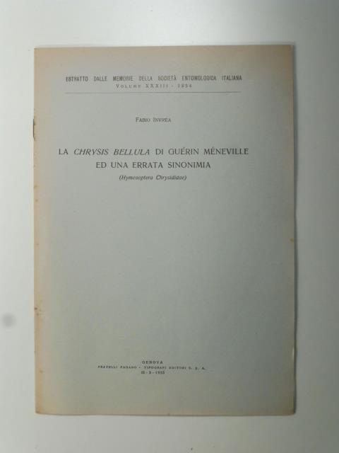 La crysis bellula di guerin meneville ed una errata sinonimia