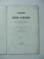 Saggio di critiche osservazioni sopra diversi luoghi di C. Valerio Catullo nuovamente interpretati