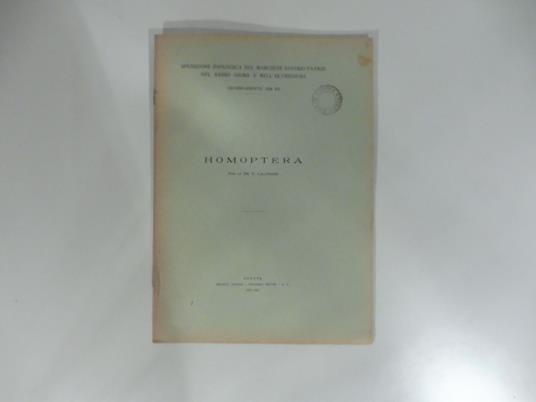 Homoptera - copertina