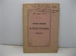De litteris subalpinorum. Oratio habita in auditorio maximo R. Athenaei taurinensis XIX calendas februarias an. MDCCLXVIIII quo die in philogorum et philosophorum collegium est receptus