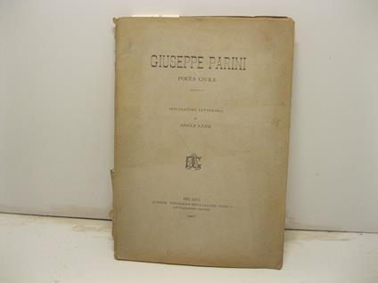 Giuseppe Parini poeta civile. Spigolatura letteraria - copertina