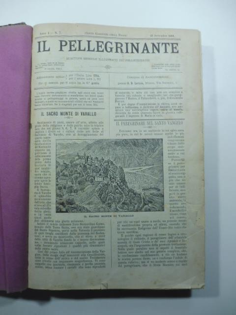Il pellegrinante. Monitore mensile illustrato dei pellegrinaggi. Anno I. N.7. Settembre 1891. ( - Anno IV. N.24. 15 dicembre 1894)