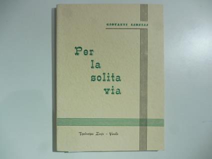 Per la solita via - copertina