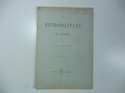 La metropolitana di Roma - copertina