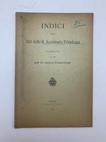 Indici degli Atti della R. Accademia Peloritana
