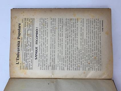 L' Universita' popolare, anno IX, 1909 (Annata completa) - copertina