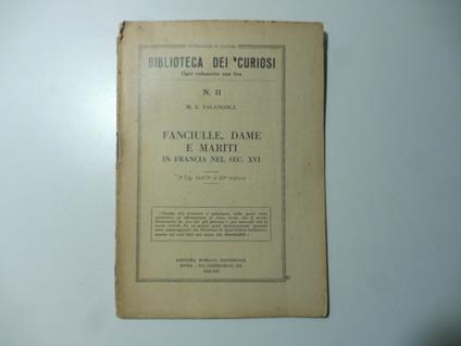 Fanciulle, dame e mariti in Francia nel sec. XVI - copertina