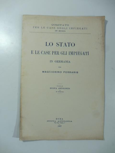 Lo stato e le case per gli impiegati in Germania - copertina