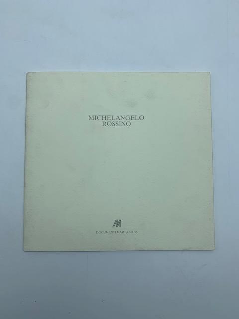 Michelangelo Rossino (catalogo) - copertina
