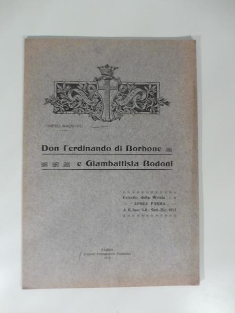 Don Ferdinando di Borbone e Giambattista Bodoni - copertina
