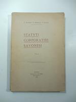 Statuti corporativi savonesi. Vol. I