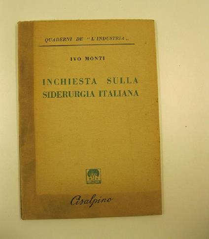 Inchiesta sulla siderurgia italiana - copertina