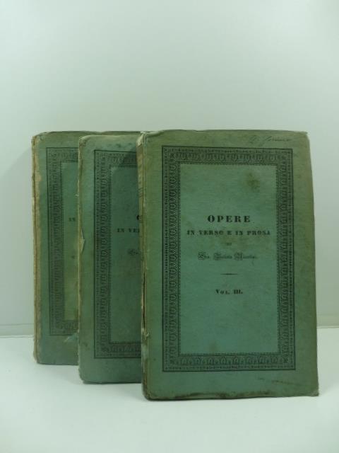 Opere in verso e in prosa