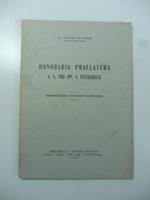 Honoraria praelatura a S. Pio PP. X instaurata. Dissertatio liturgico-canonica