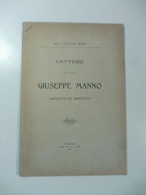 Lettere del barone Giuseppe Manno raccolte ed annotate - copertina
