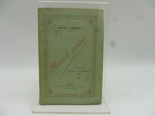 Ricordi gentili. Strenna agli amici pel 1891 - copertina